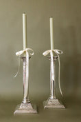 Load image into Gallery viewer, Pair English Silver Plated Candlesticks | Marked JP & Co
