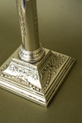 Load image into Gallery viewer, Pair English Silver Plated Candlesticks | Marked JP & Co
