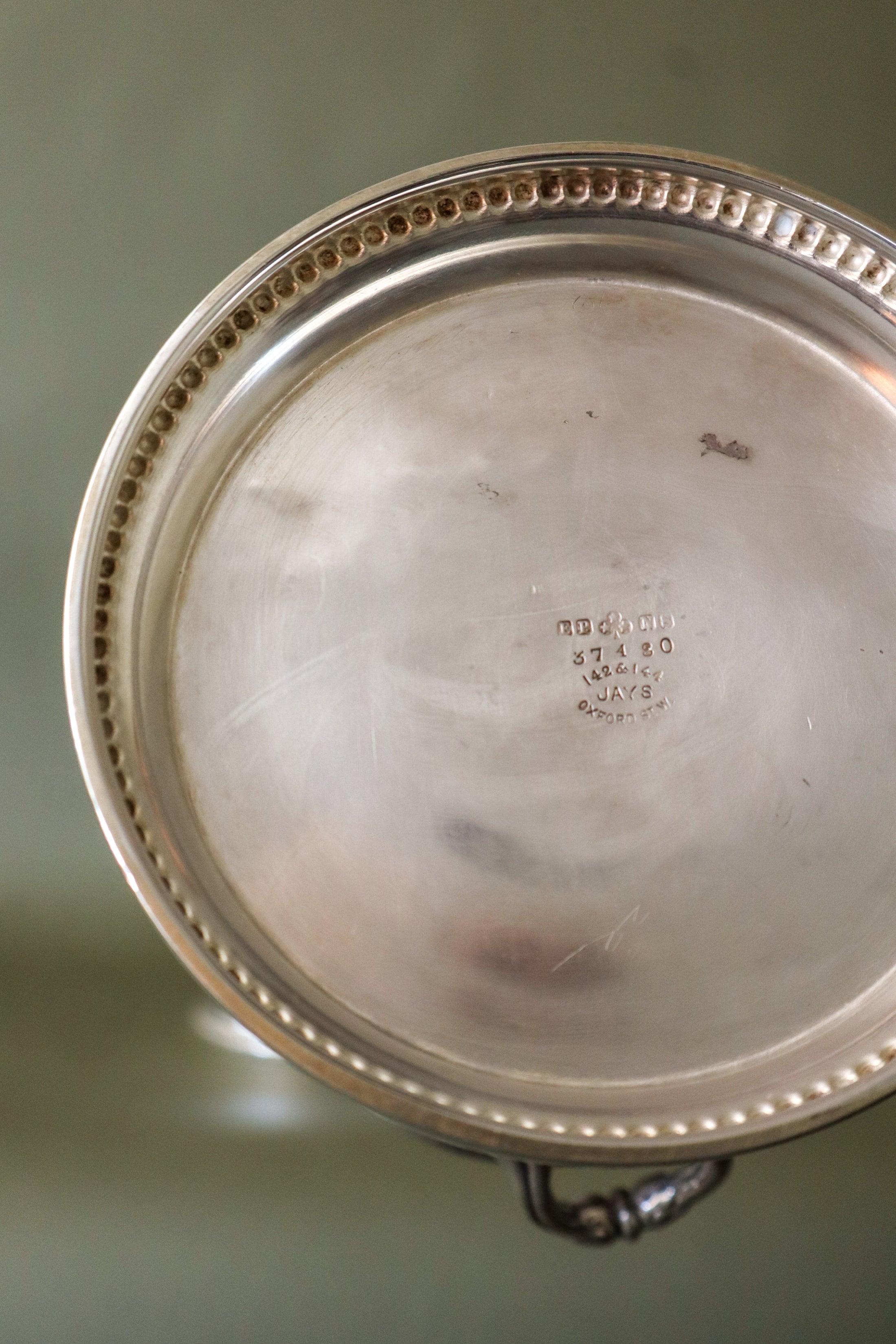 English Silver Plate Wine Sleeve / Cooler with Scalloped Rim