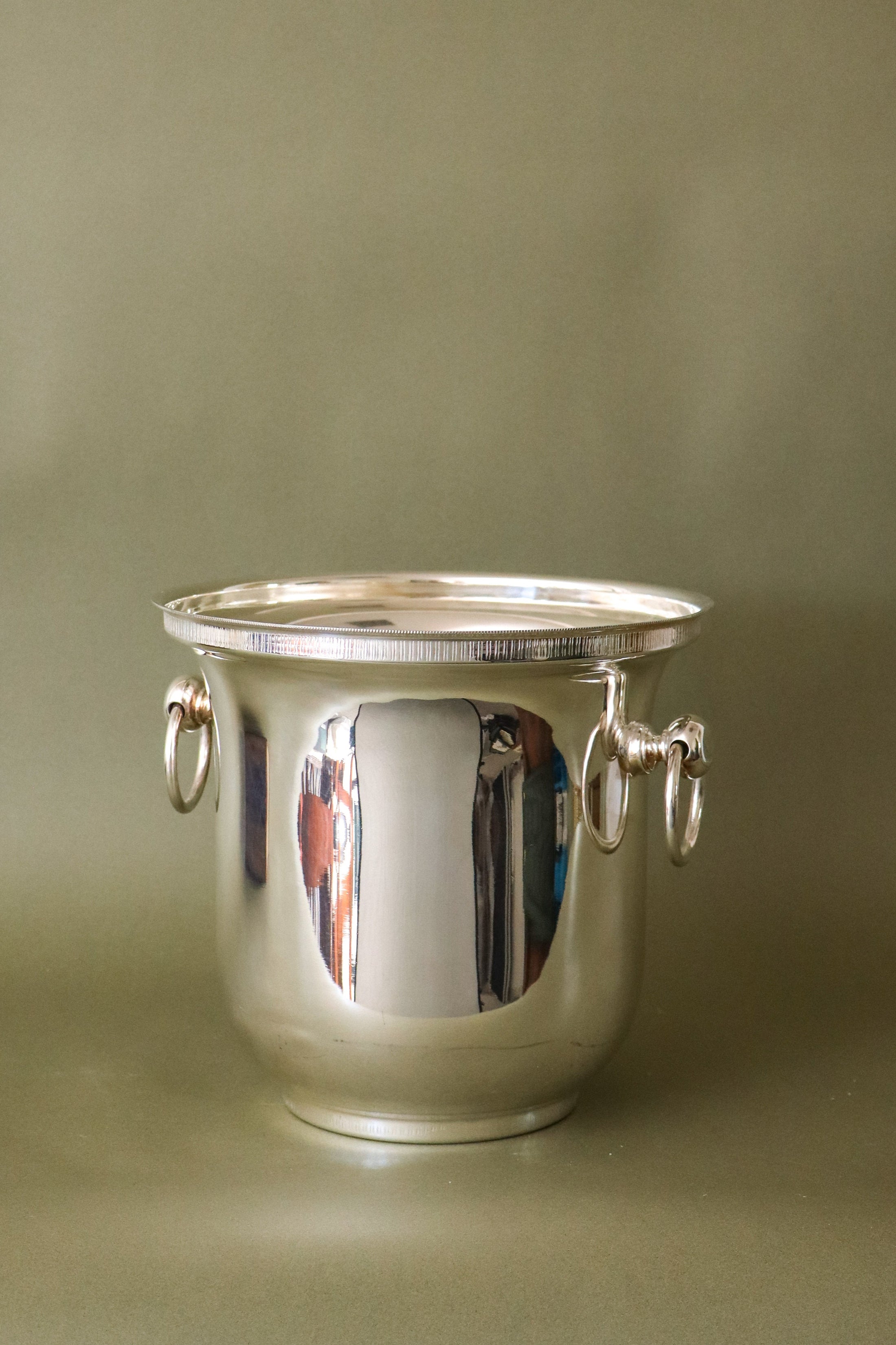 Mappin & Webb Silverplate Champagne Bucket with Ring Handles