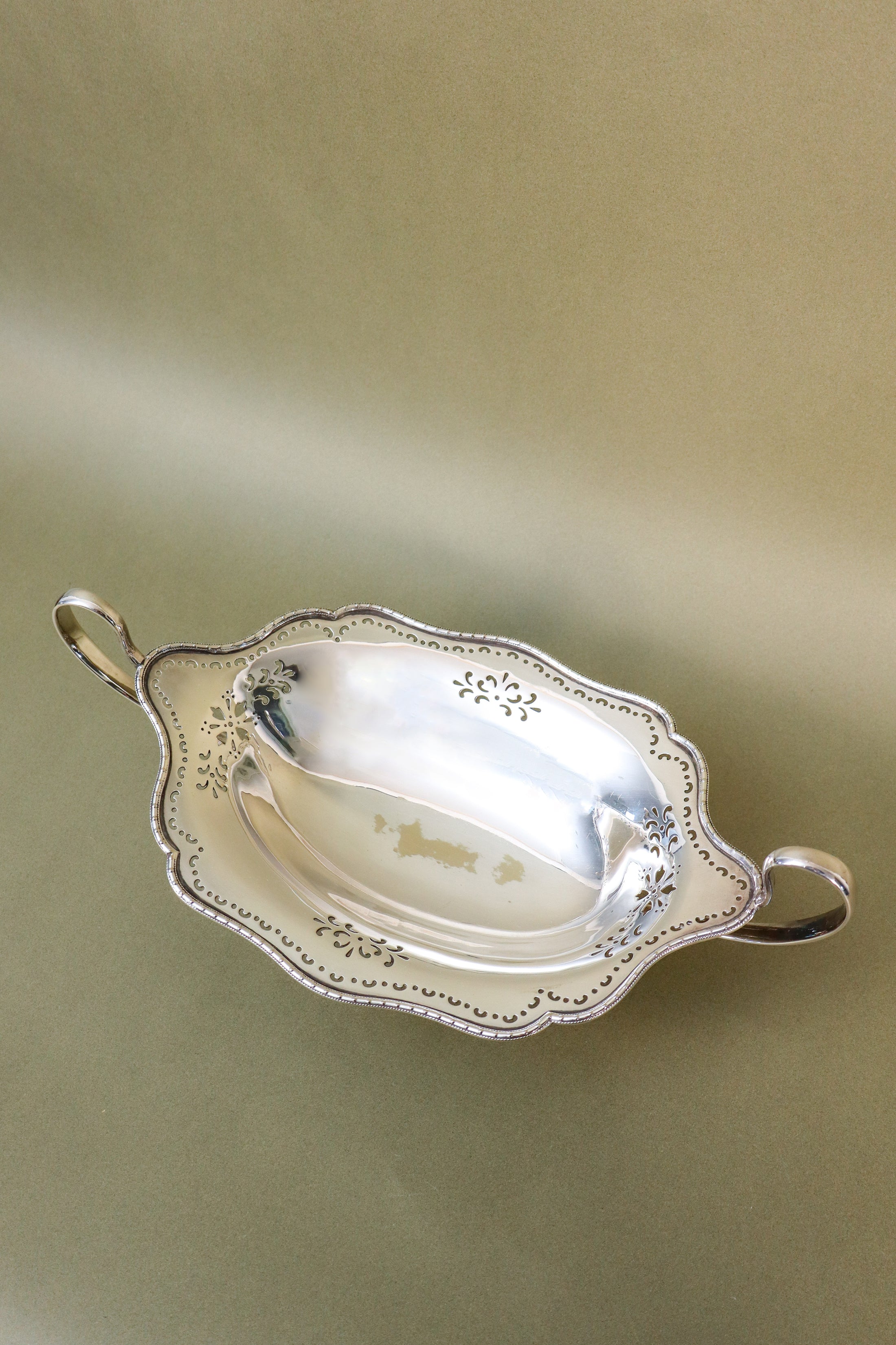 Silver Plate Handle Bowl with Feet by Mappin & Webb, London