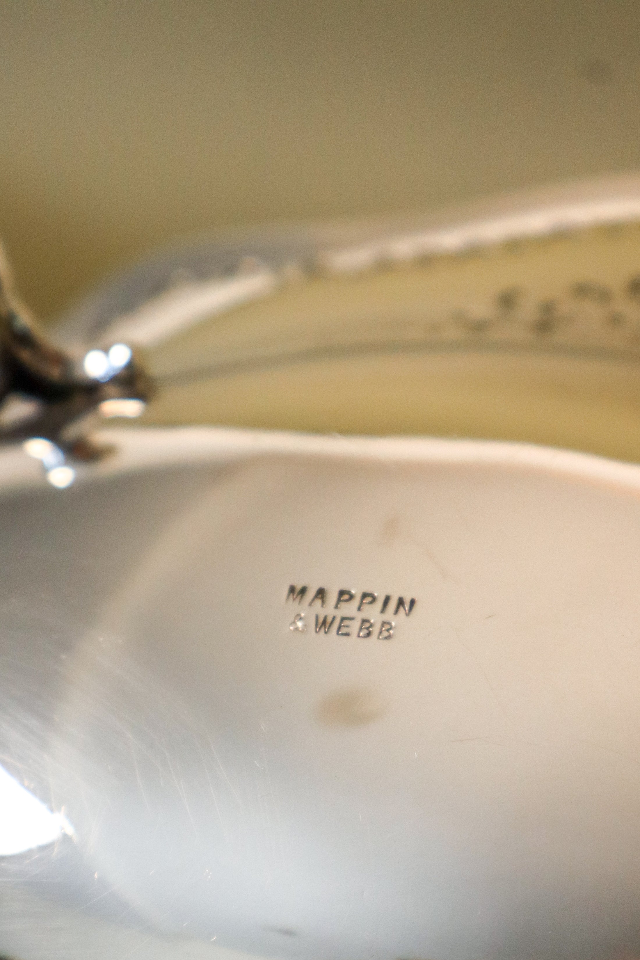 Silver Plate Handle Bowl with Feet by Mappin & Webb, London