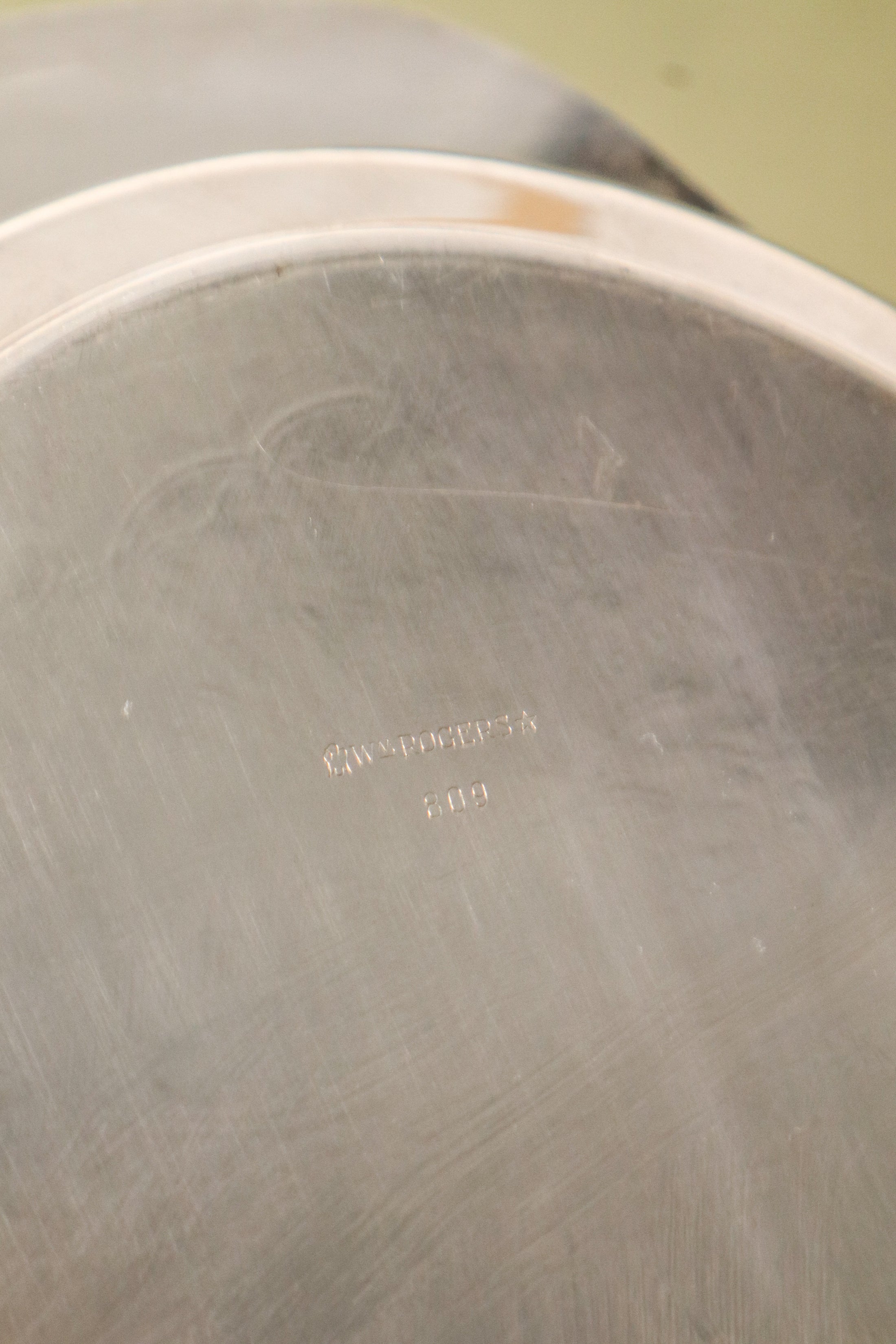 Large Oval Silver Plate Gallery Tray by Rogers