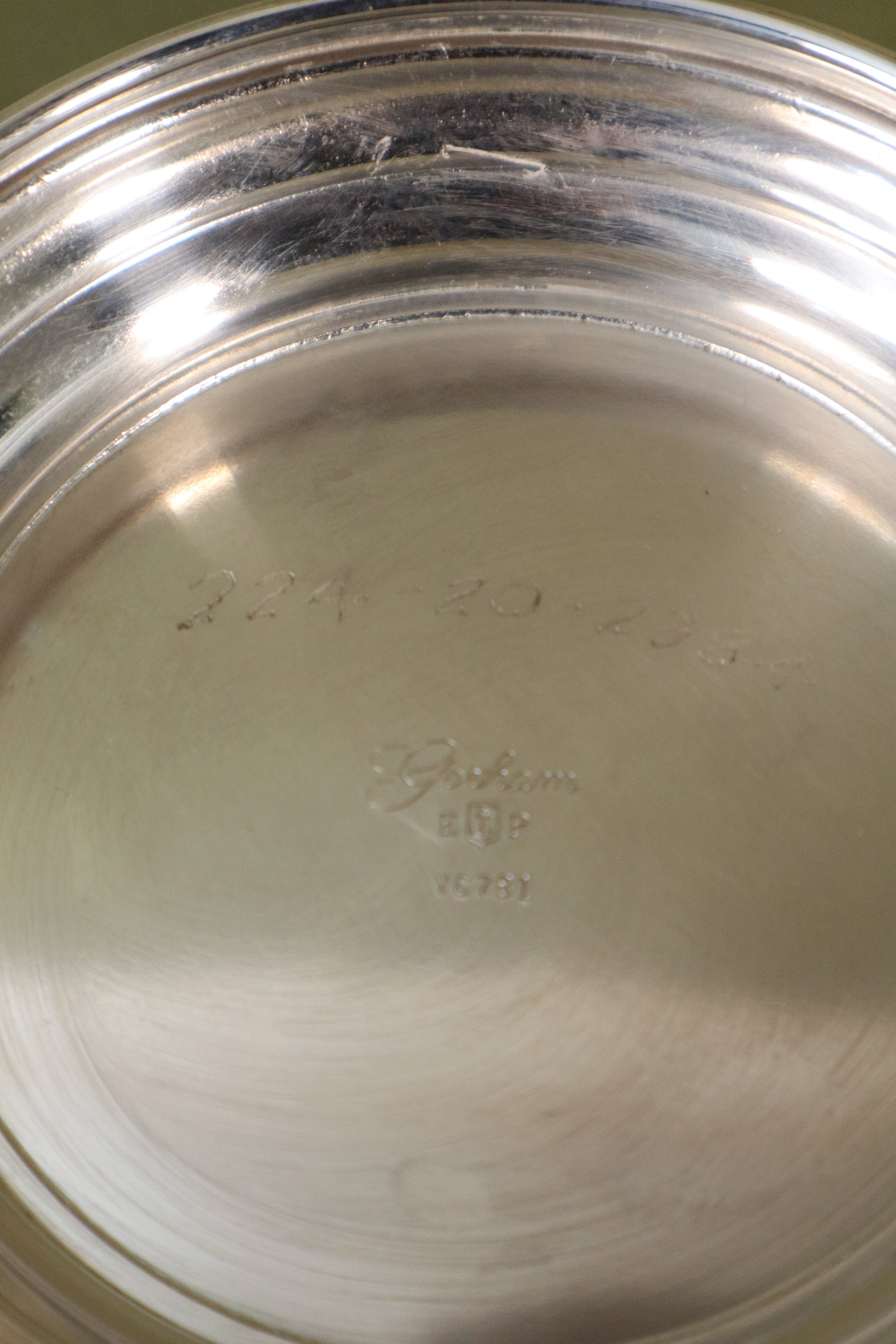 Vintage Gorham Silver Plate Bowl with Engraving