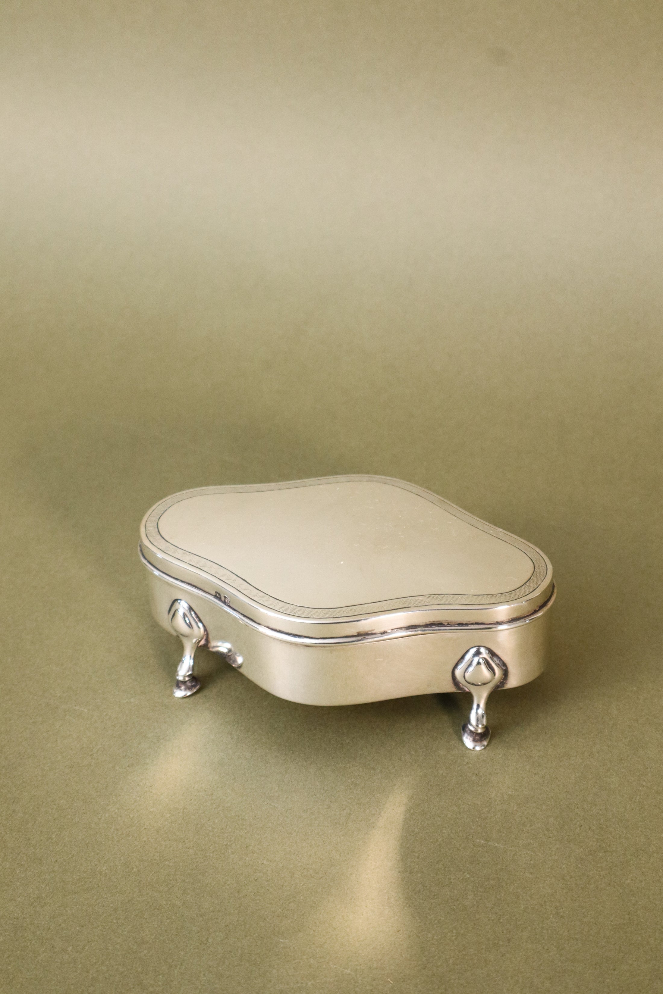Antique Sterling Silver Footed Box (c. 1860)