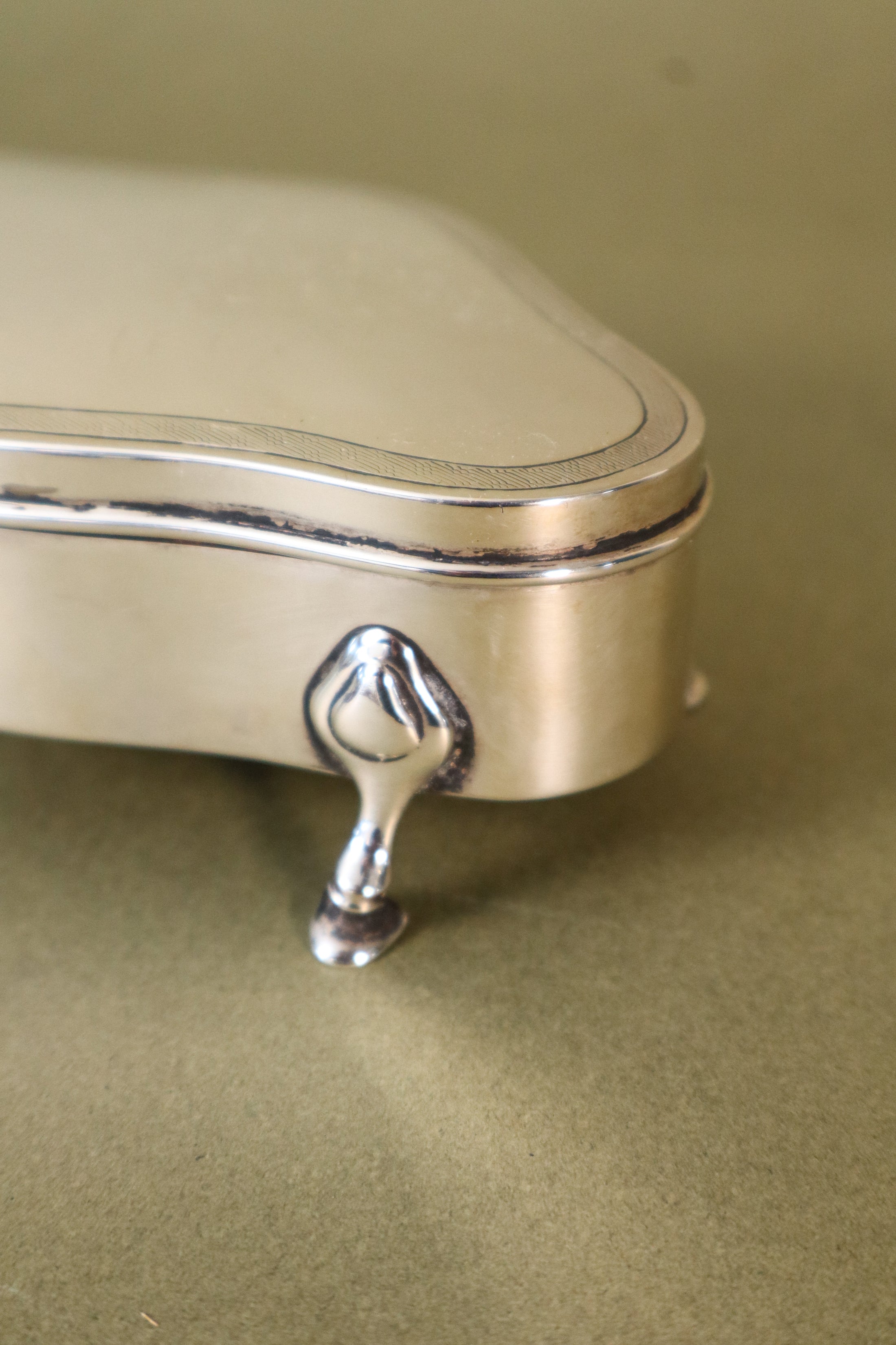 Antique Sterling Silver Footed Box (c. 1860)