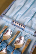 Load image into Gallery viewer, SET of 6 | English Silver Plate Spoons in Original Blue Box
