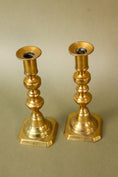 Load image into Gallery viewer, PAIR Vintage 7”H Brass Candlesticks
