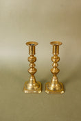 Load image into Gallery viewer, PAIR Vintage 7”H Brass Candlesticks
