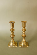 Load image into Gallery viewer, PAIR Vintage 7”H Brass Candlesticks
