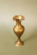 Load image into Gallery viewer, Petite Scalloped Brass Bud Vase
