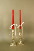 Load image into Gallery viewer, PAIR Lacquered Brass Candlesticks (c. 1920) | 8.75”H
