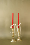 Load image into Gallery viewer, PAIR Lacquered Brass Candlesticks (c. 1920) | 8.75”H
