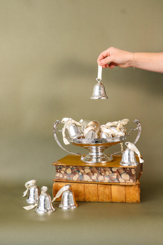 Vintage Reed & Barton Silver Plate Christmas Bell Ornament | Year Engraved