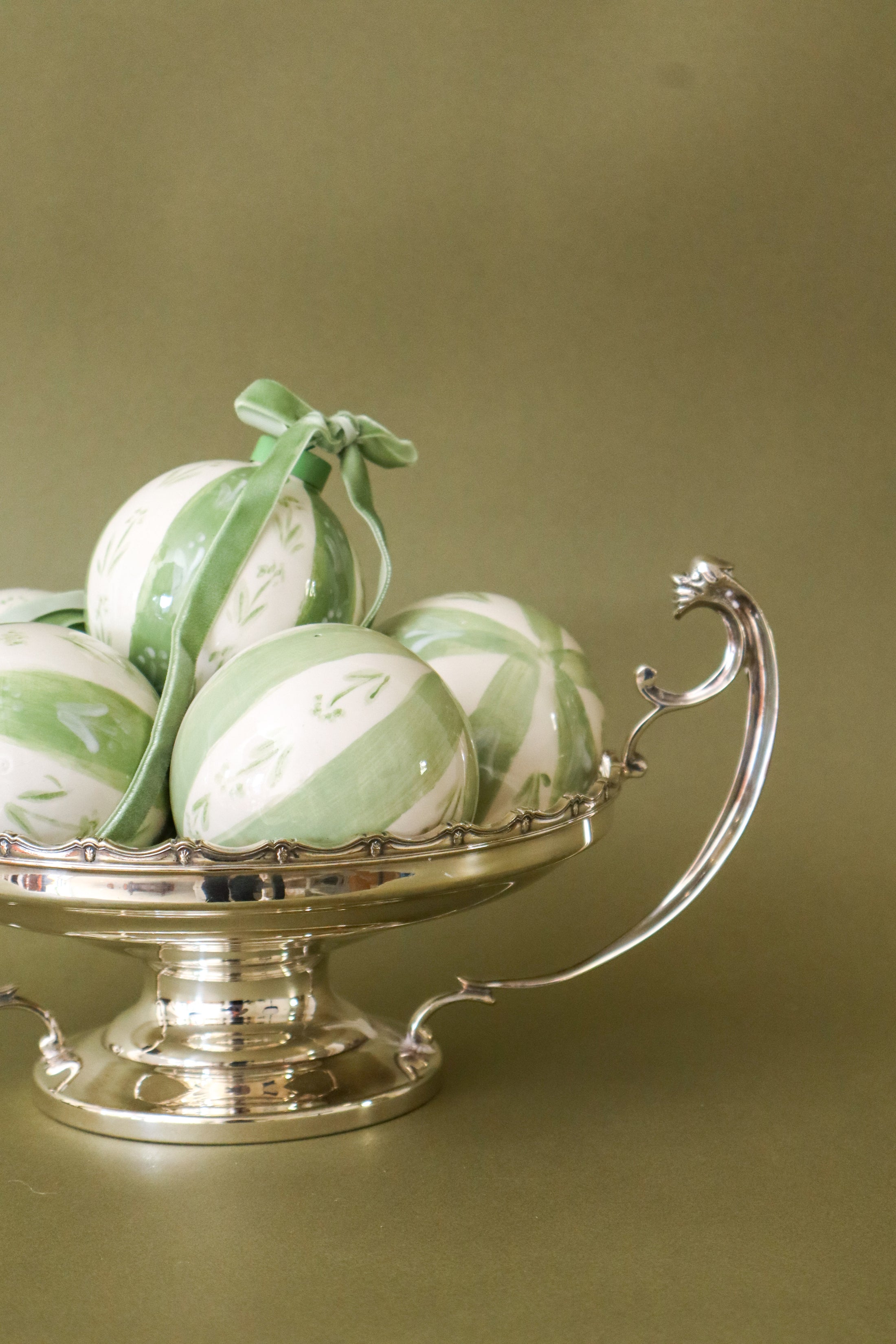 Holiday Bulb | FOUND Exclusive | Bespoke Sage Ribbons