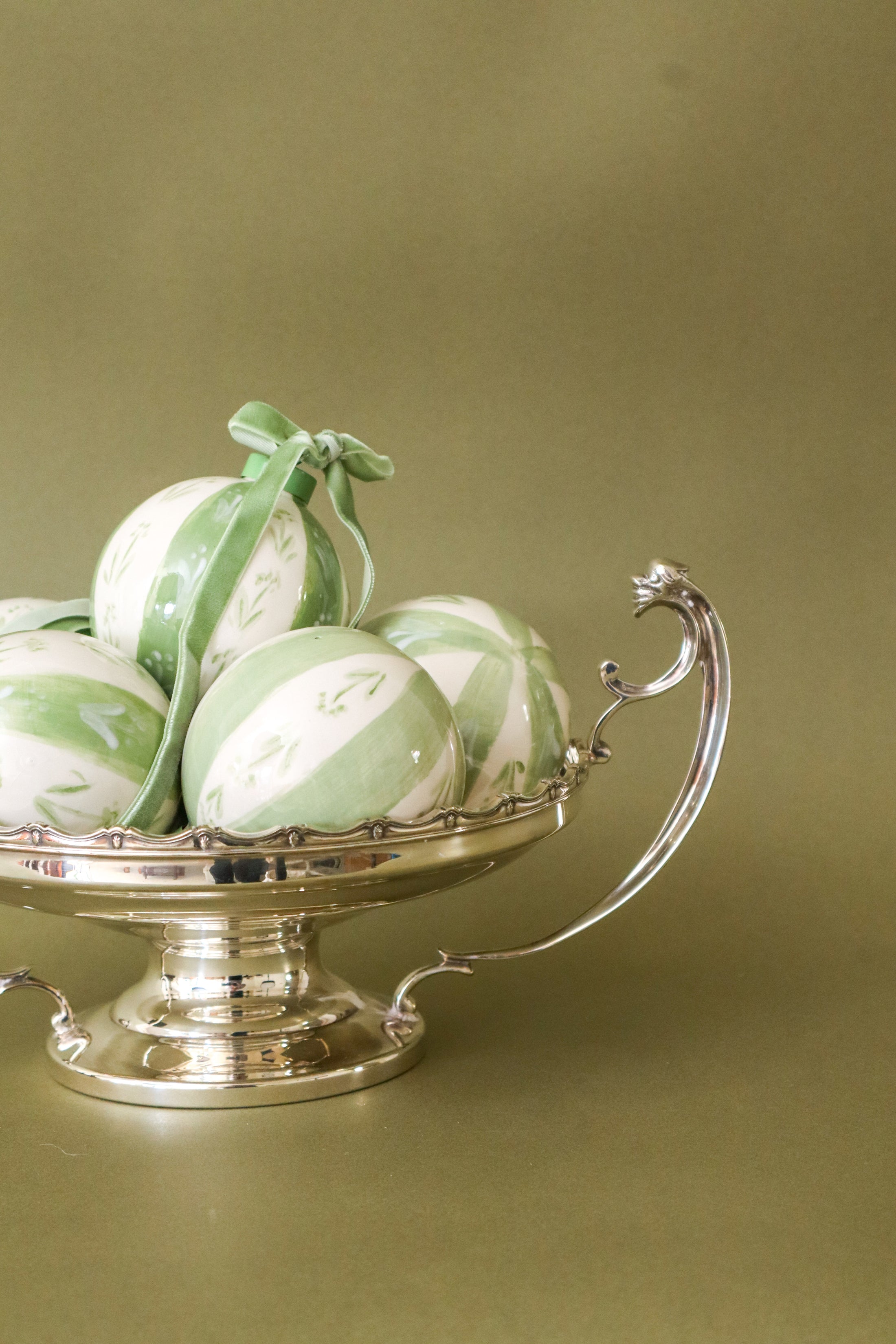 Holiday Bulb | FOUND Exclusive | Bespoke Sage Ribbons