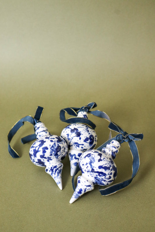 Blue Splatter Ornament | FOUND Exclusive