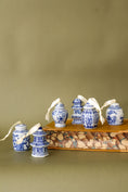 Load image into Gallery viewer, SET OF 6 | Blue & White Glazed Stoneware Ginger Jar Ornaments
