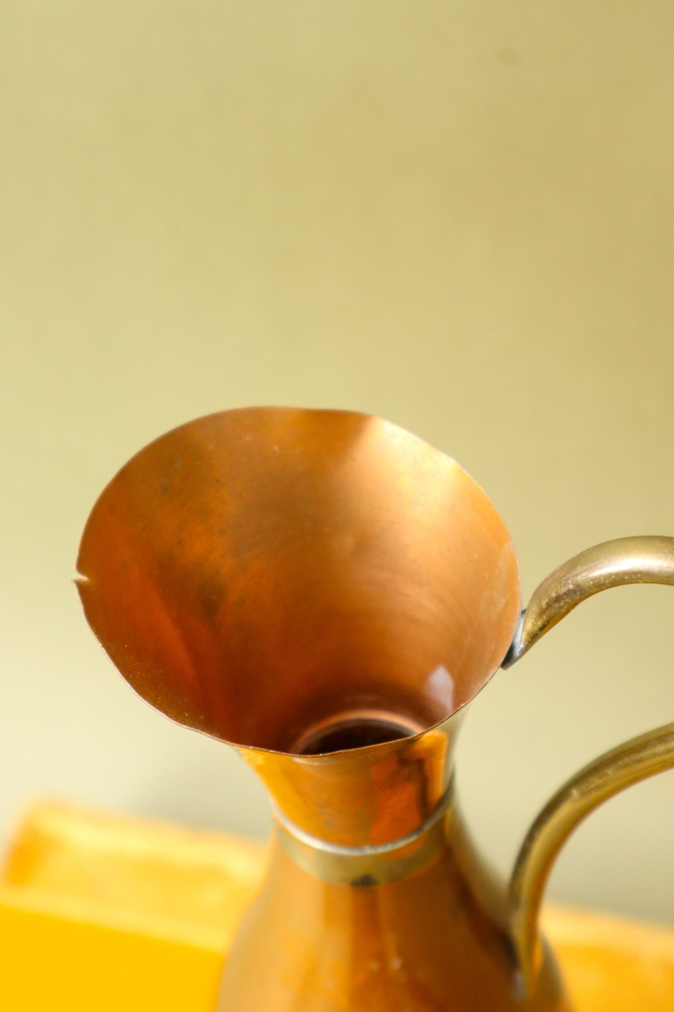 Vintage Tall Slim Copper Pitcher | 11.25”H