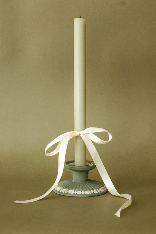 Sage Green Wedgwood Jasperware Candle Holder (SINGLE)