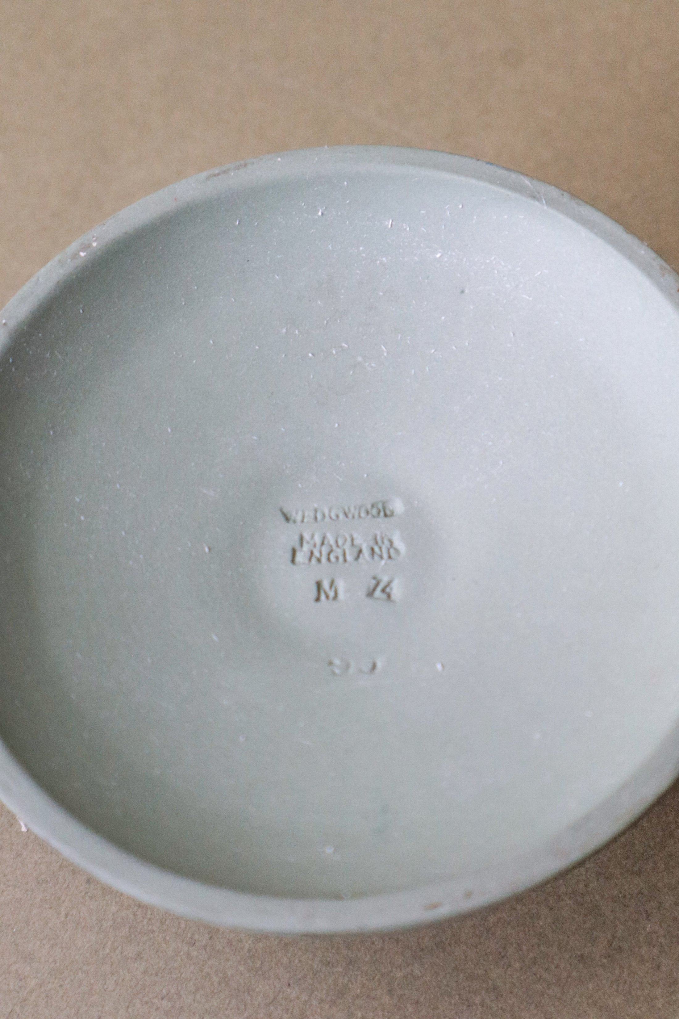 Sage Green Wedgwood Jasperware Candle Holder (SINGLE)