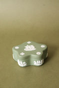 Load image into Gallery viewer, Wedgwood Sage Green Jasperware Cloud Lidded Trinket Box
