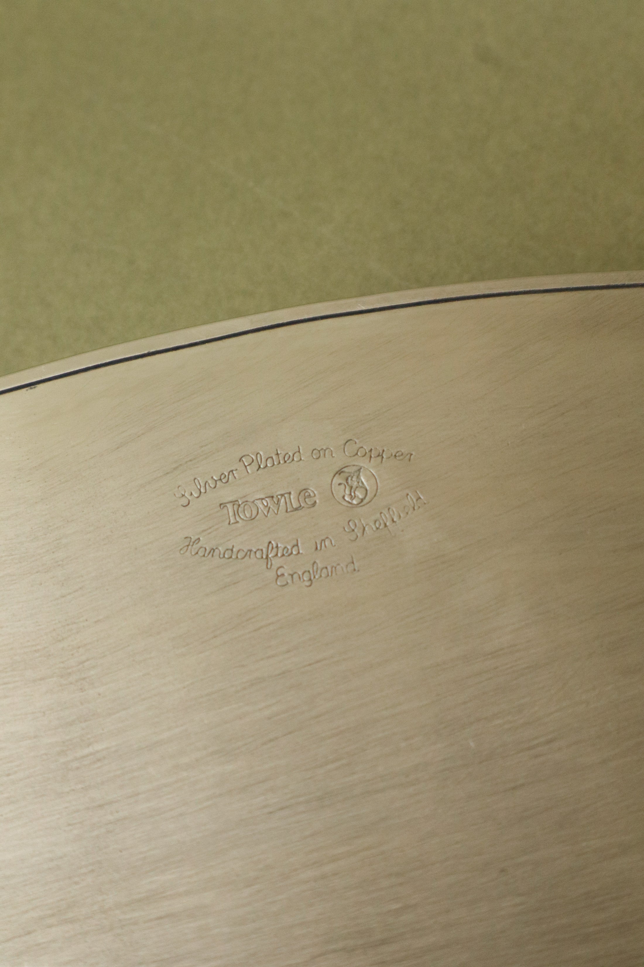 Vintage Silver Plate Oval Gallery Tray by Towle (Sheffield, England)