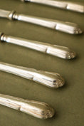 Load image into Gallery viewer, SET of 5 | Antique English Silver Plate Handle Knives with Delicate Etching
