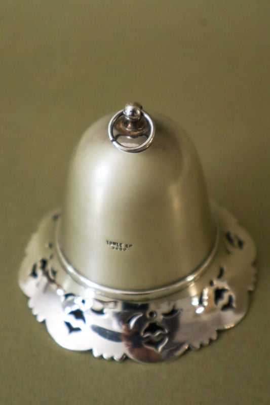 Vintage Silver Plate Christmas Bell Music Box by Towle
