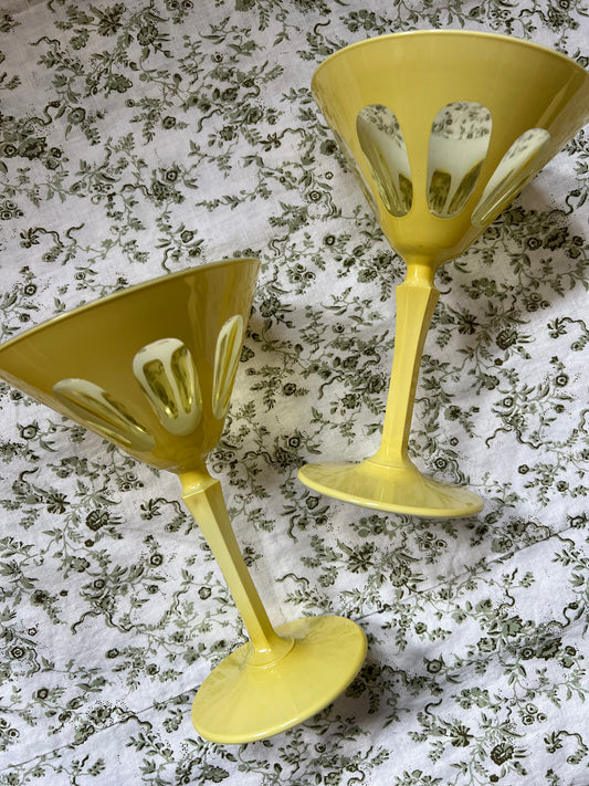 Yellow 'Creme' Martini Glass (SET OF 2)