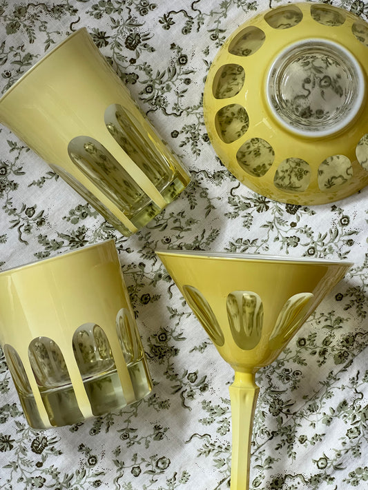 Yellow 'Creme' Martini Glass (SET OF 2)