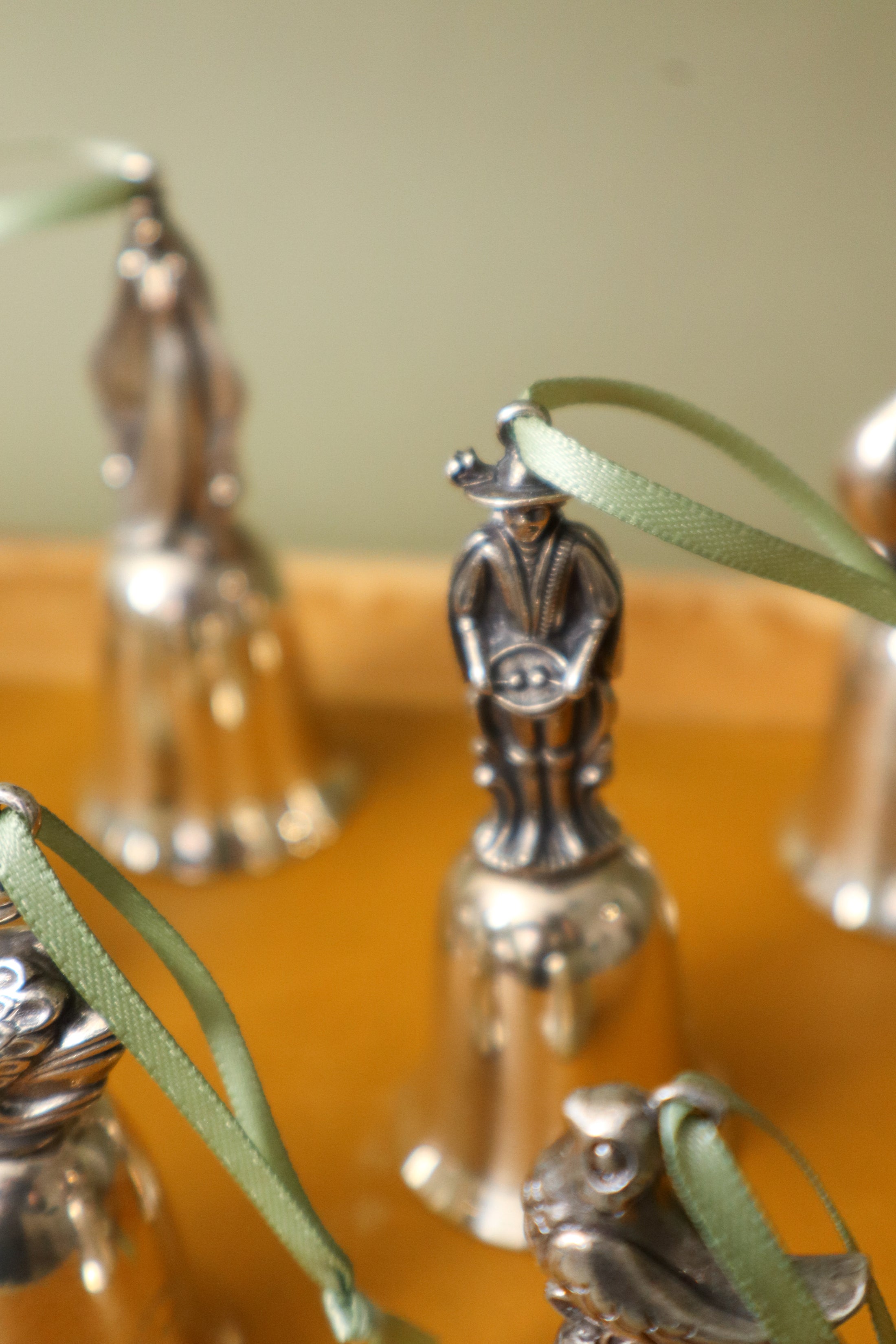 Reed & Barton 12 Days of Christmas Silverplate Bell Ornaments Complete Set