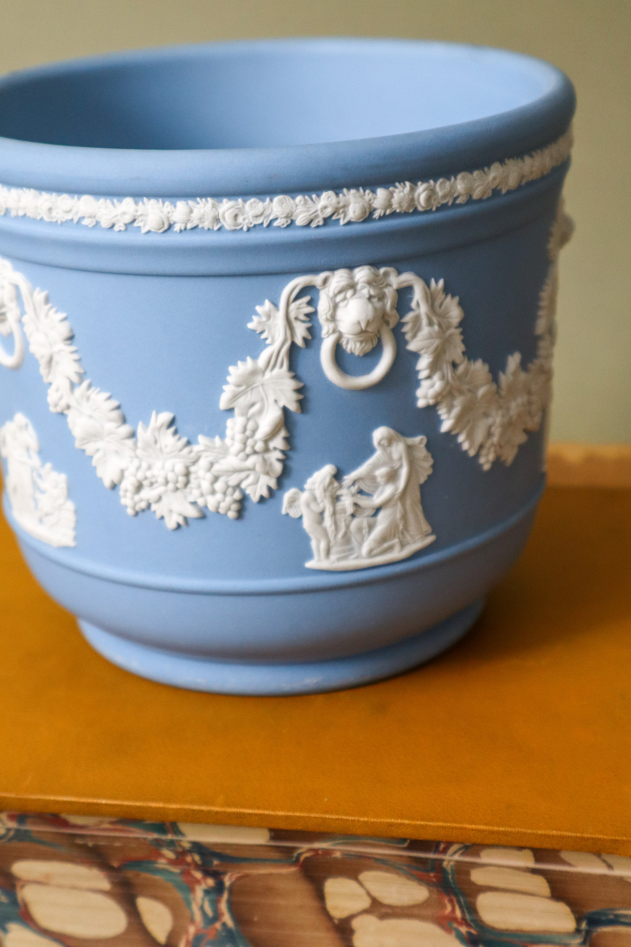 Blue Wedgwood Jasperware Planter