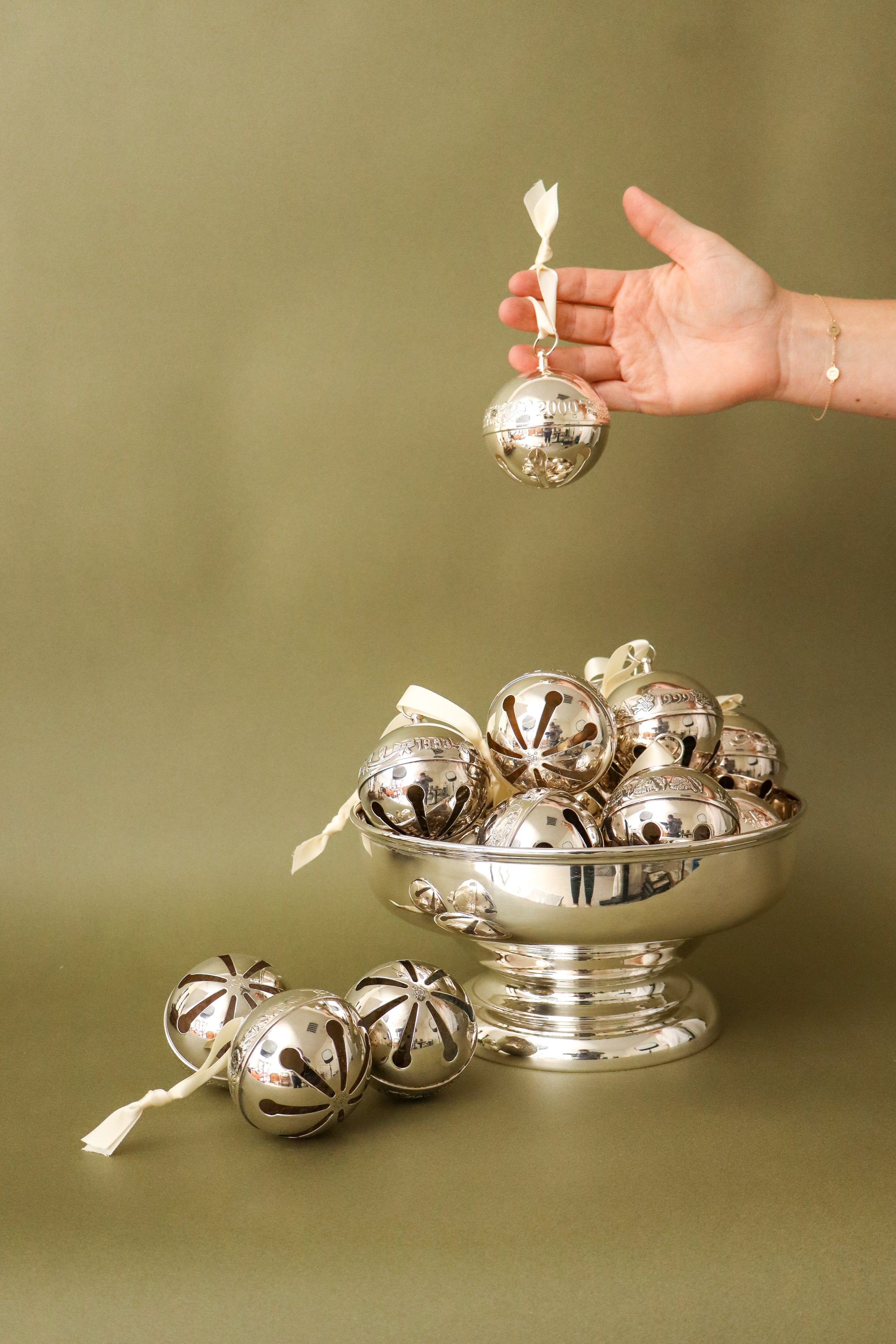 Wallace Silver Plate Sleigh Bell With Year