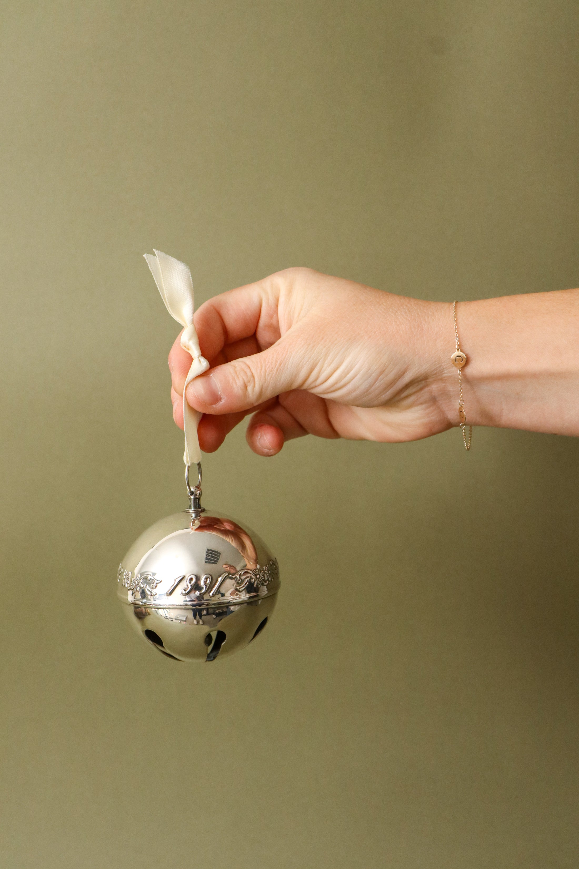 Wallace Silver Plate Sleigh Bell With Year