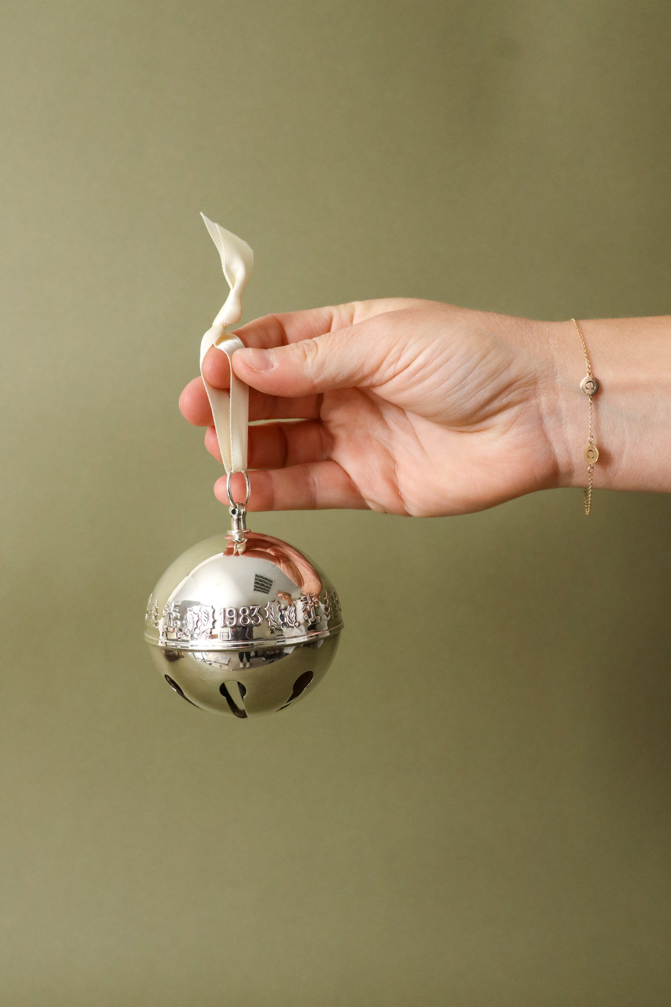 Wallace Silver Plate Sleigh Bell With Year