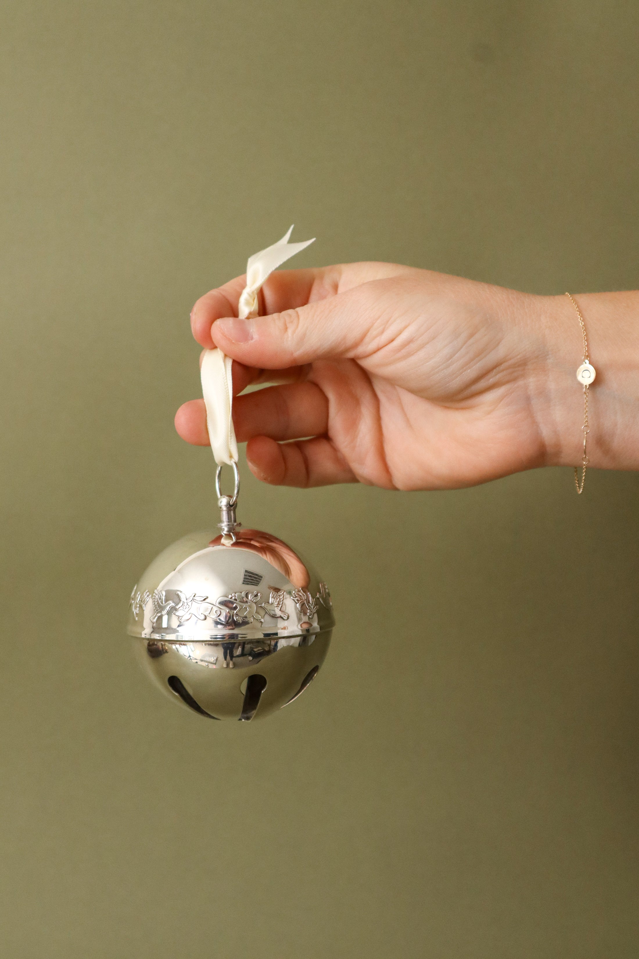 Wallace Silver Plate Sleigh Bell With Year