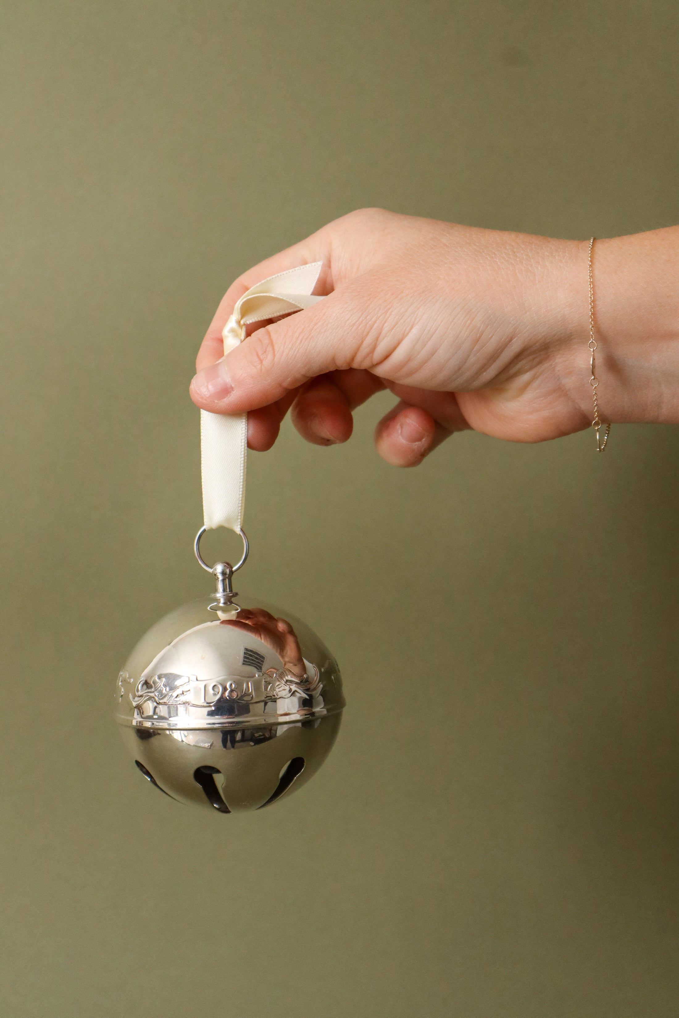 Wallace Silver Plate Sleigh Bell With Year