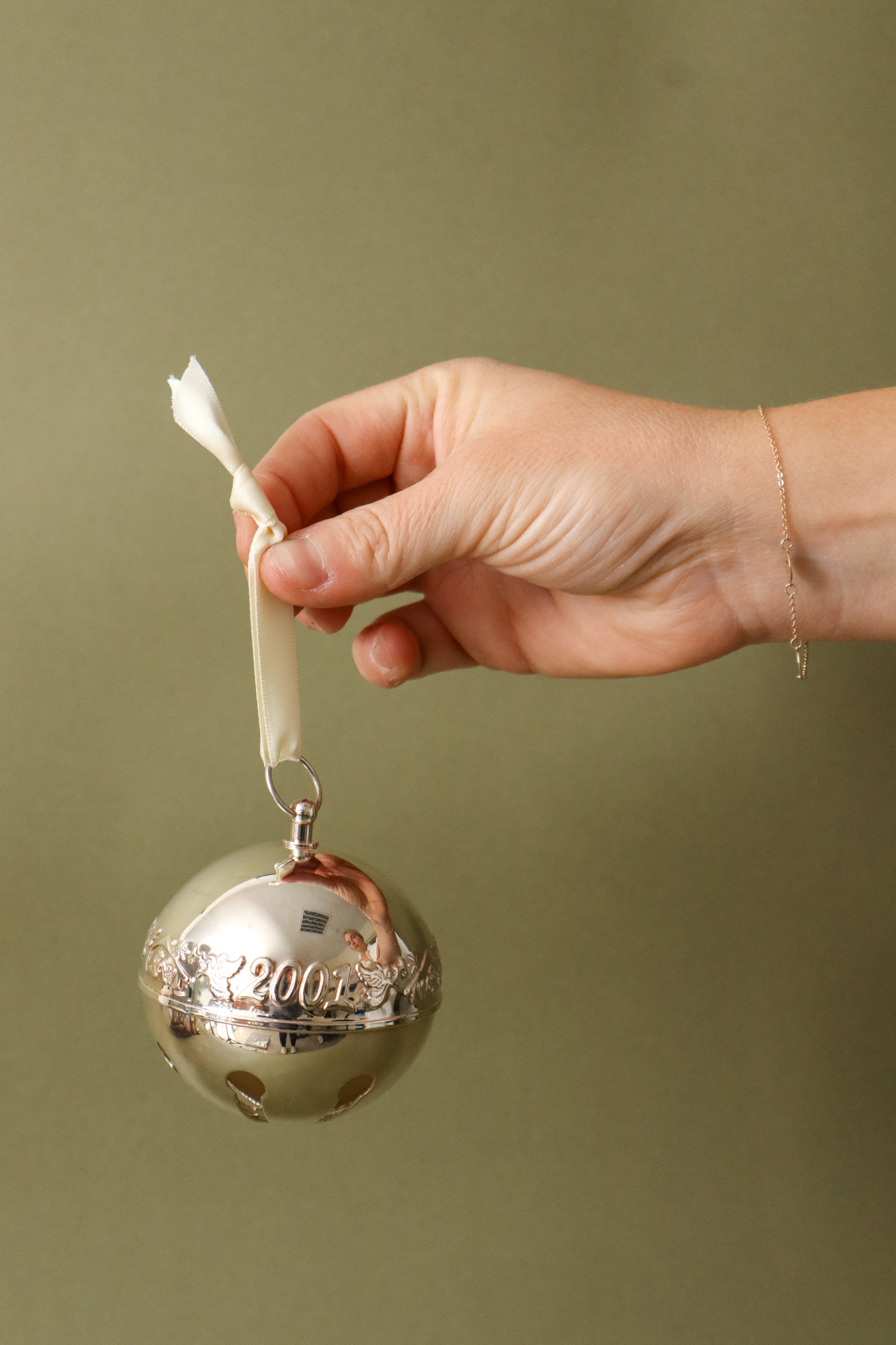 Wallace Silver Plate Sleigh Bell With Year