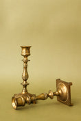 Load image into Gallery viewer, PAIR English Brass Candlesticks | 6.5”H
