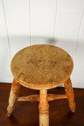 Load image into Gallery viewer, Antique Beechwood + Elm Stool
