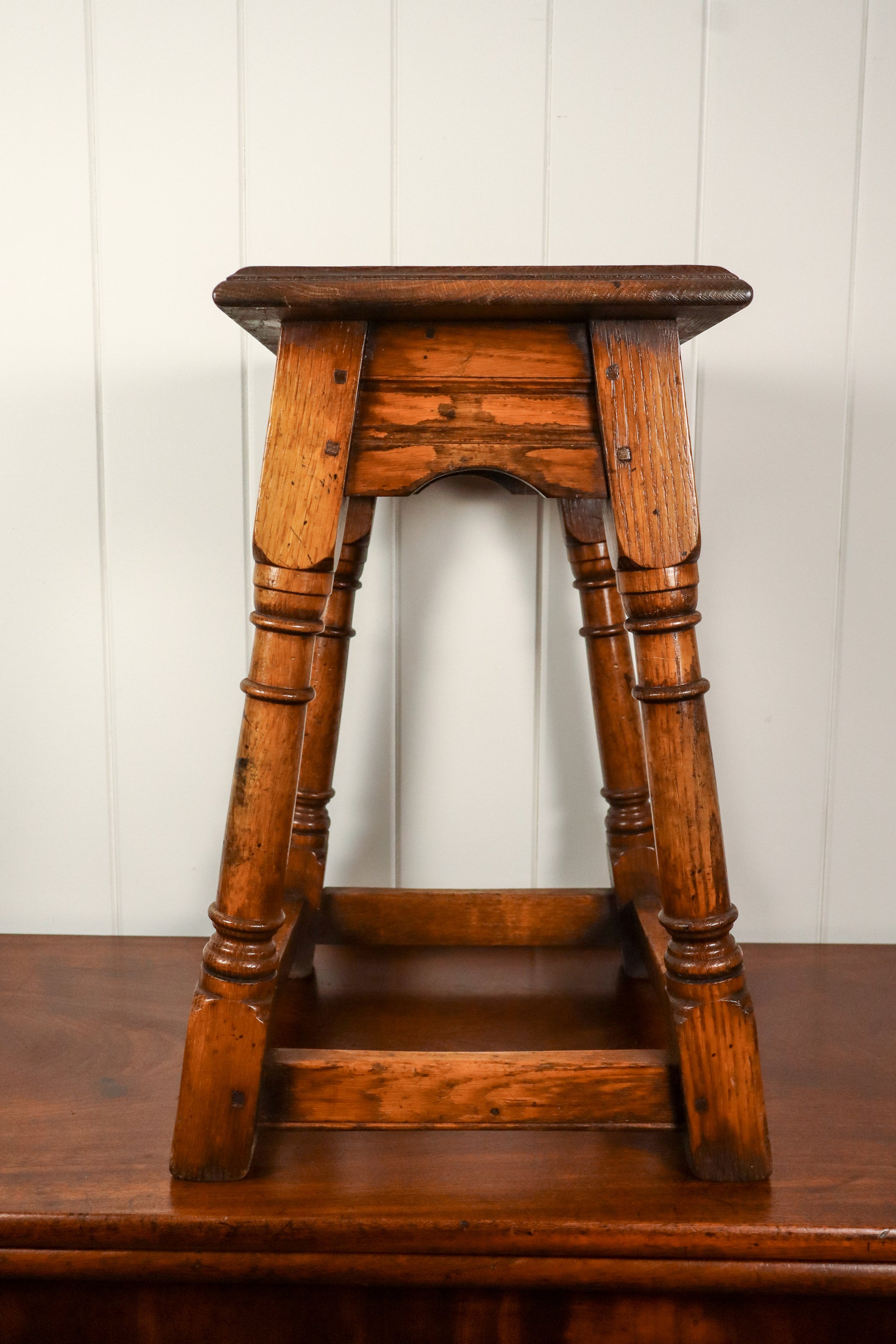 Antique Oak Joint Stool