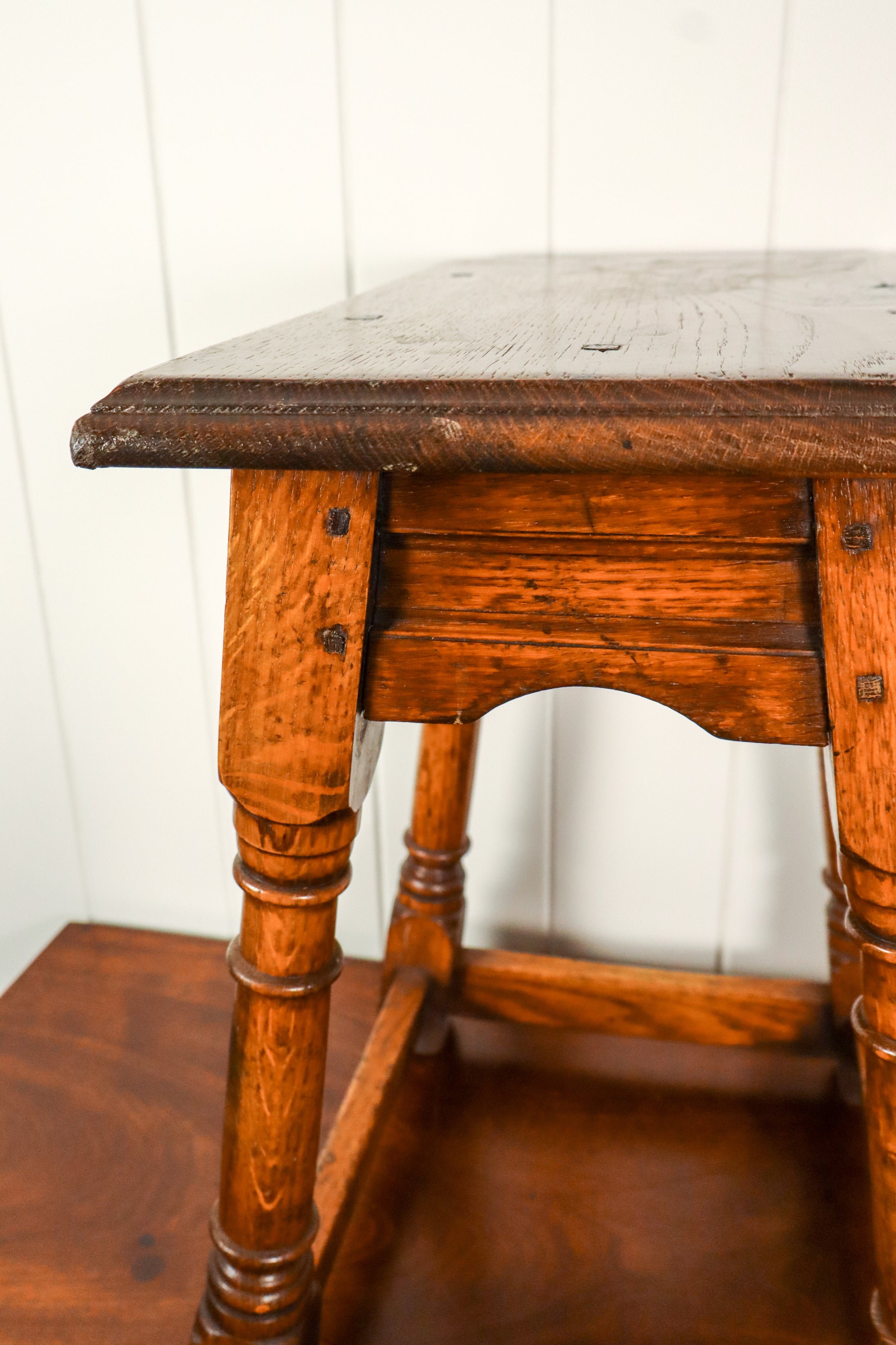 Antique Oak Joint Stool