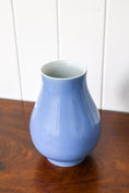 Load image into Gallery viewer, Periwinkle + White Floral Vase
