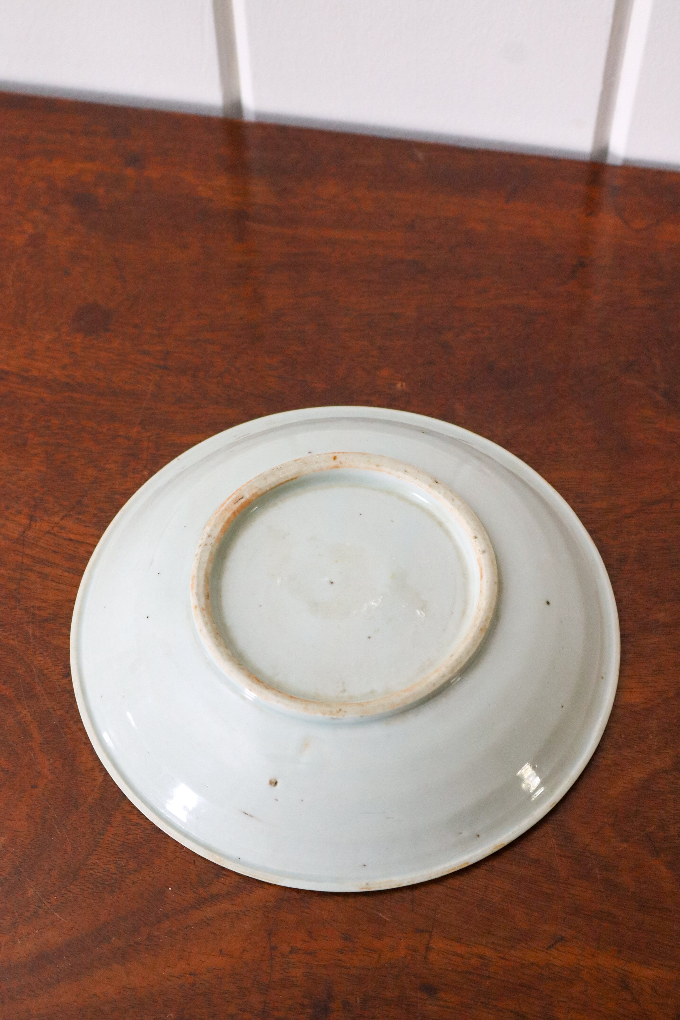 Late 19th-Early 20th C. Chinese Blue + White Saucer