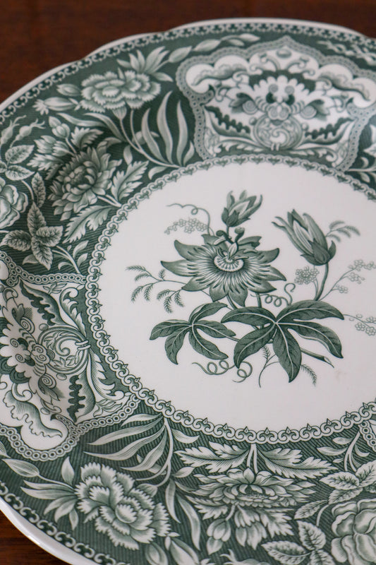 Vintage Spode Green Floral 10.5” Plate