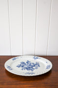 Load image into Gallery viewer, Blue + White 15.75”W Platter by Johnson Brothers England | ‘Devon Sprays’ Pattern
