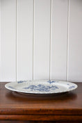 Load image into Gallery viewer, Blue + White 15.75”W Platter by Johnson Brothers England | ‘Devon Sprays’ Pattern
