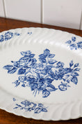 Load image into Gallery viewer, Blue + White 15.75”W Platter by Johnson Brothers England | ‘Devon Sprays’ Pattern

