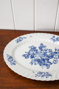 Load image into Gallery viewer, Blue + White 15.75”W Platter by Johnson Brothers England | ‘Devon Sprays’ Pattern
